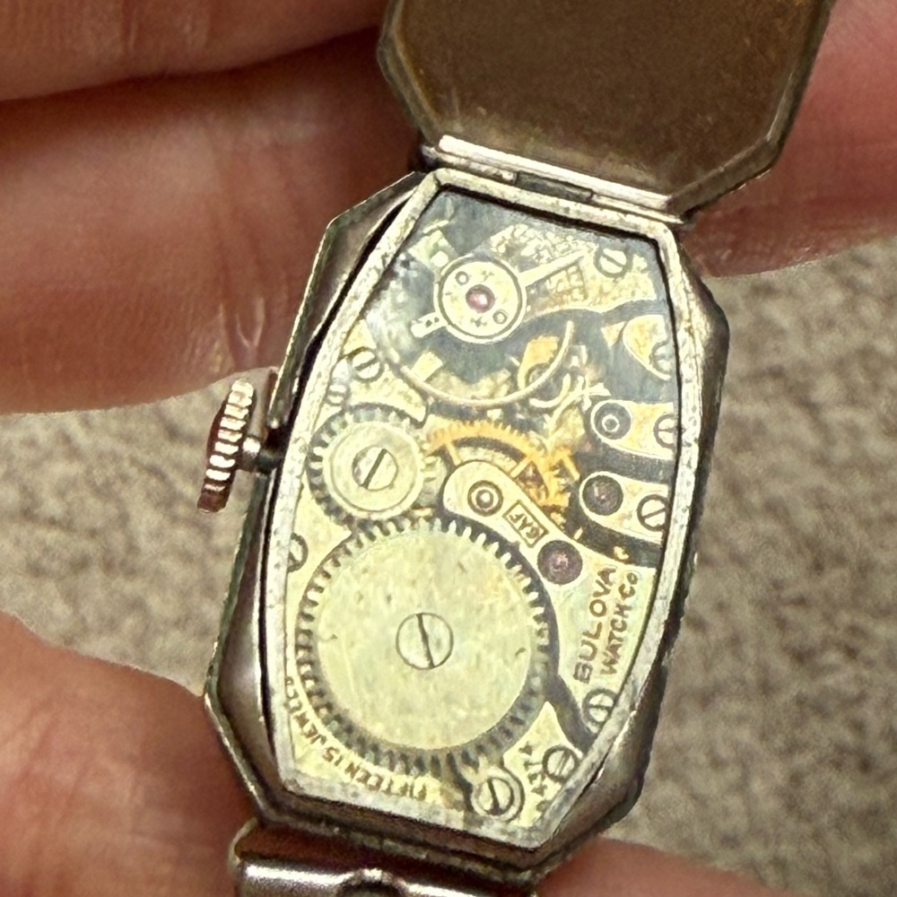 Bulova Silver-Tone Rectangular Watch - image 3